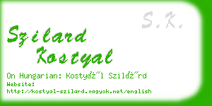 szilard kostyal business card